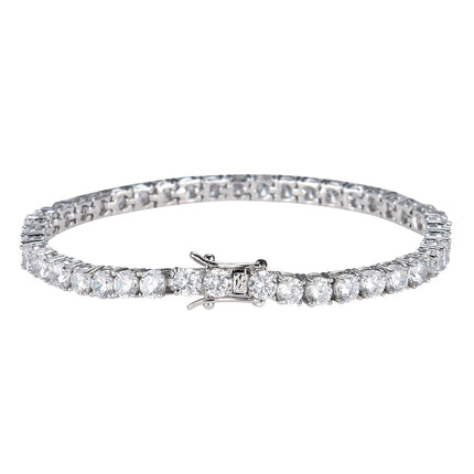 Tennis Chain Copper Zircon Single Row Hip Hop Bracelet