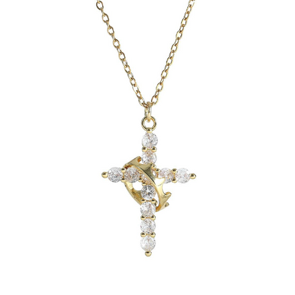 Crown Cross Necklace
