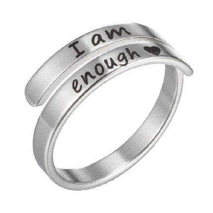 Retro Stainless Steel English Double Ring