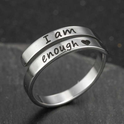 Retro Stainless Steel English Double Ring
