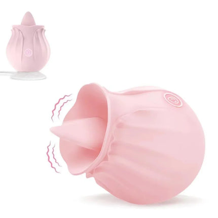 Intimate Wellness Rose Vibrator Tongue Licking Simulation Body Safe Silicone USB Rechargeable Discreet Packaging Wholesale