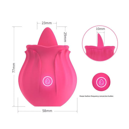 Intimate Wellness Rose Vibrator Tongue Licking Simulation Body Safe Silicone USB Rechargeable Discreet Packaging Wholesale