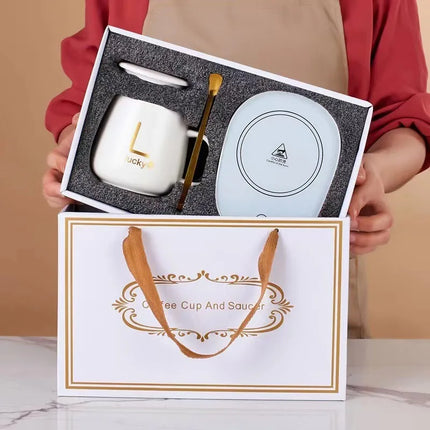 warm and insulated coffee cups ceramic constant-temperature cups 55 degree warm ceramic cup with Jiapin mug gift box sets
