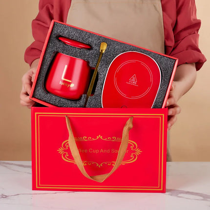 warm and insulated coffee cups ceramic constant-temperature cups 55 degree warm ceramic cup with Jiapin mug gift box sets