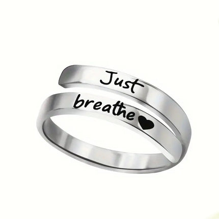 Silver Spiral Heart Ring