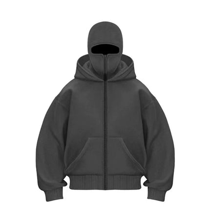 Men's Hooded Zip-Up Baseball Jacket
