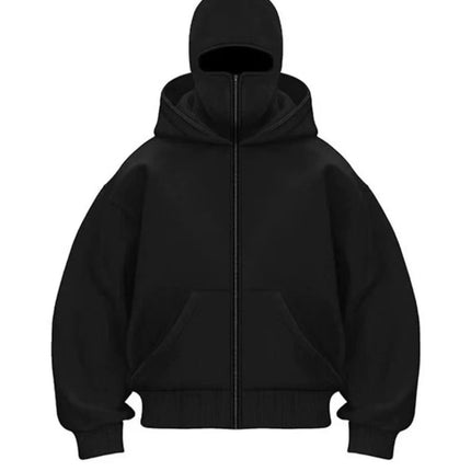 Men's Hooded Zip-Up Baseball Jacket